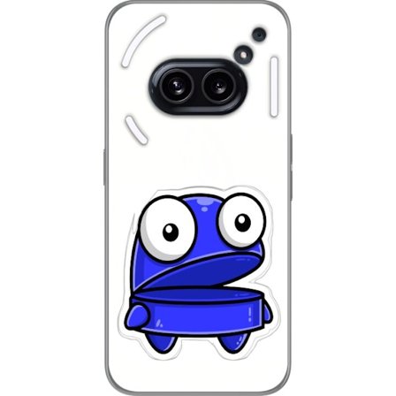 Kompatibel Mobilcover til Nothing Nothing Phone (2a) Blå tegneseriefigur med åbent udtryk og store øjne i sjov illustration