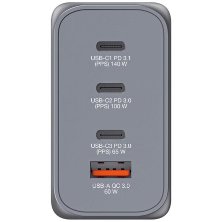 Verbatim strømadapter - GaN - USB-type A, 3 x USB-C - 240 watt