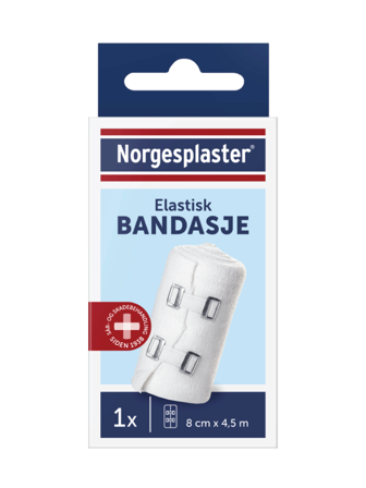 Norgesplaster Elastisk bandasje, 8 cm x 4,5 m, 1 stk.