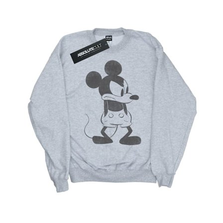 Disney Girls Mickey Mouse Angry Sweatshirt 7-8 år Sports Grå