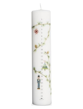 Hammershøi Christmas Kalenderlys 2019 Ø5 Cm Hvit M. Deko Home Lighting Christmas Lighting Electric Advent Candlesticks Multi/mønstret Kähler
