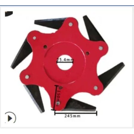 Manganstål 6-tandat Grässkärblad Hållbart Trimmerhuvud Gräsmatta Trädgårdsredskap Tillbehör Dropshipping