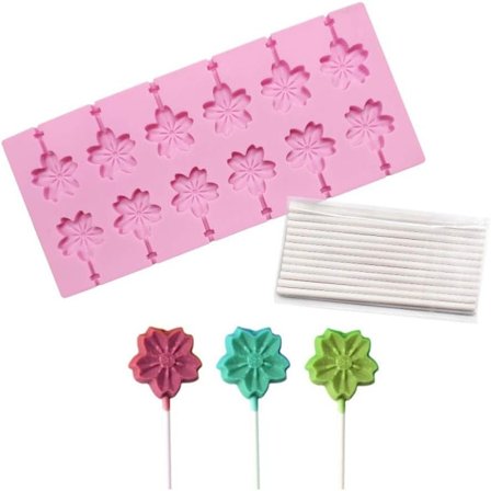 Körsbärsblomma klubba formar choklad hårt godis silikonform med 25 st/förpackning