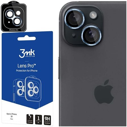 Apple iPhone 15 Plus - 3mk Lens Protection Pro Blue