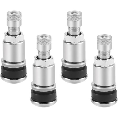 Bilventiler, Universella Silvermetallventiler, Metallfälgsventil kompatibel med Motorcykel Lastbil