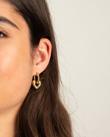 RYVLS heart earring Gyllen Smykker Jente - Kids Brand Store