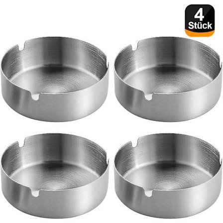 Duoupa 4 kpl ruostumatonta terästä tuhkakuppi 10 cm halkaisija tuulensuojattu tuhkakuppi moderni pöytälevy tuhkakuppi pohja kotiin toimistoon 