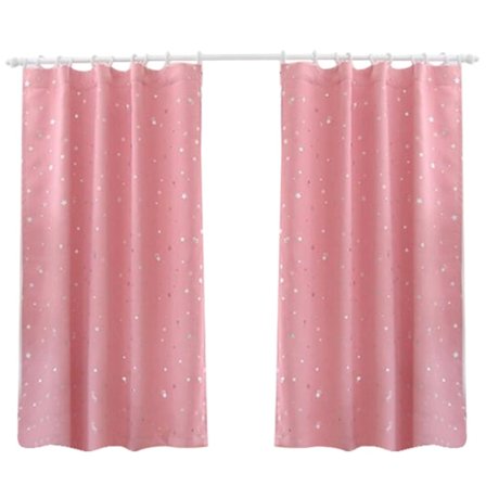 Upeat pimennysverhot lapsille, lämpöeristetyt vaaleanpunaiset hopeiset tähtikuviolliset ikkunapeitteet, energiaa säästävät, melua vaimentavat 