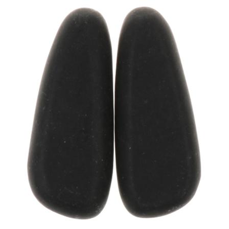 2X Fitness Svart Hot Spa Avslappningsmassage Energistenar 8x3,2x1,5cm