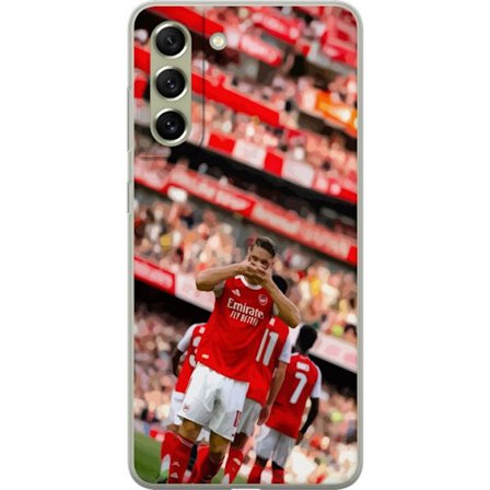 Yhteensopiva Puhelinkuori Samsung Galaxy S21 FE 5G Arsenal jalkapallo – Martin Ødegaard maalijuhla punaisessa pelipaidassa
