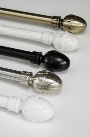 Hasta - Gardinstang-sæt Elin 16/19 - Sølvfarvet - Gardintilbehør - Fra Homeroom