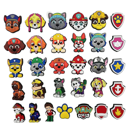 31 stk. Tegneserie DIY Tegneserie Paw Patrol Serie Crocs PVC Sko Tilbehør