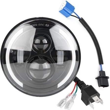 Xuyan 150W 7-tommer Rund LED Halo Lys Forlygte til Motorcykel