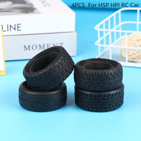 1/10 65 mm RC gummidæk racerbildæk (+svamp) hjulfælg Fi A