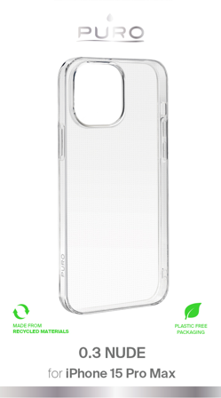 PURO iPhone 15 Pro Max 0.3 NUDE Ultra slim TPU case