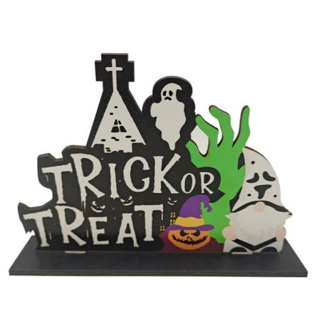 Halloween Hälsningstavla Trähänge, 19*14,5cm