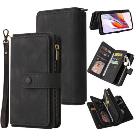 SKALO Xiaomi Redmi 12C 4G Big Wallet 17-RUM Pungetui - Sort Black