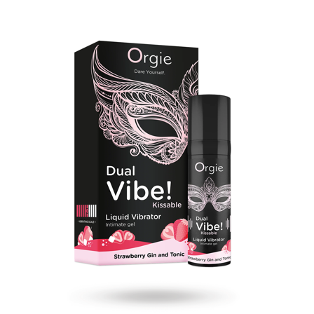Orgie: Dual Vibe! Strawberry Gin And Tonic 15ml - Vuxen.dk: Bedre sex