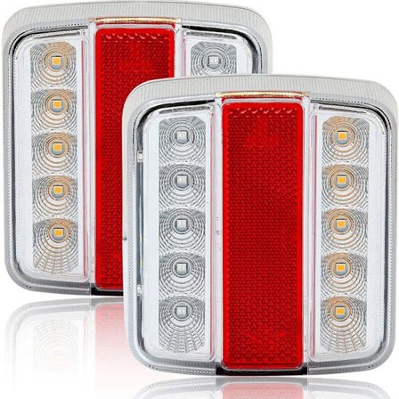 LED-baklykt for tilhenger, 12V 14 LED-markeringlys for lastebil, vanntett bremselys for RV, campingvogn, traktor, varebil, 2 stk.