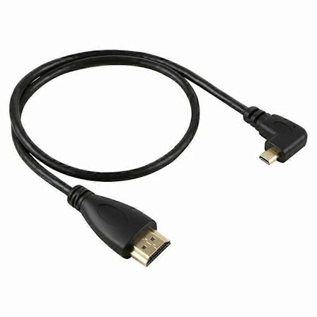Micro HDMI-kompatibel Type D Hann 90 Grader Venstrevinklet til HDMI-kompatibel 1.4 Hann 1080P HDTV-kabel