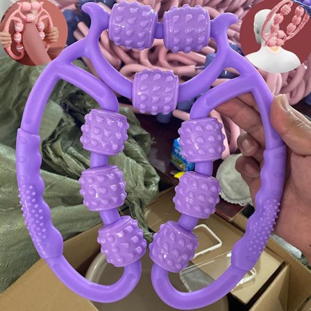 Nakkemassageværktøj punktterapi trykaflastning manuel massage nakke skuldermassage 6 rulle massage selv nakkemassage r