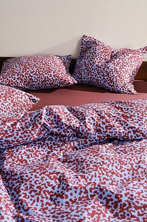 Jotex - Tyynynpäällinen 2-pack 50x60 Cm Orgaaninen Sininen/viininpunainen Sininen/viininpunainen - MALIA - Osta Tyynyliinat Jotex