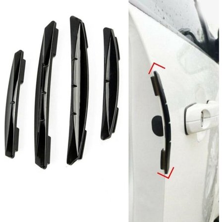 ING auton oven suojat, 4 kpl oven suojia, puskurin nauhat, autotarvikkeet, naarmuuntumattomat oven reunojen suojat, puskurin kulmatarrat mustana