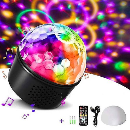 Disco DJ -valot äänentoistolla, LED-Bluetooth-musiikkikuvavalolla, kannettava lavavalo juhliin