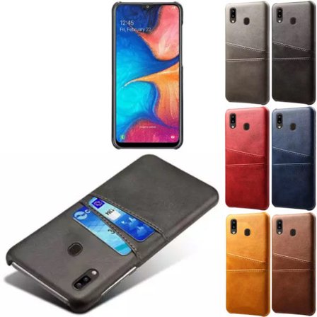 Samsung A40 -kotelo suojakotelo nahka kortti Visa Mastercard -