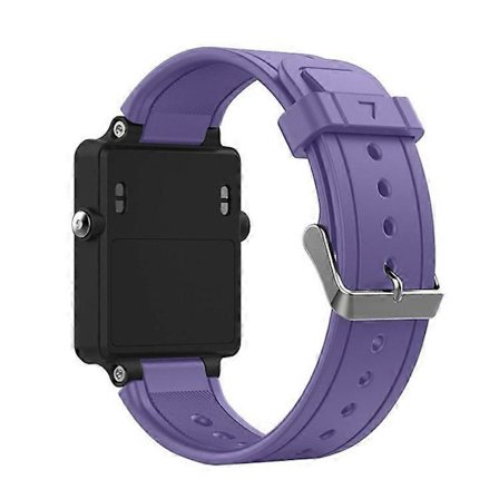 Silikone Smart Urrem Udskiftningsrem til Garmin Vivoactive Acetat - Grå [DB] Multicolor Lys Lilla