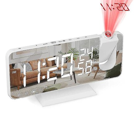 Projektionsväckarklocka för tak i sovrummet Digital väckarklocka Radio W