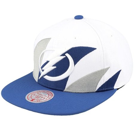Mitchell & Ness - White snapback Gorra - Tampa Bay Lightning Vintage Sharktooth White/Blue Snapback @ Hatstore
