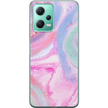 Yhteensopiva Puhelinkuori Xiaomi Xiaomi Redmi Note 12 Abstrakti pastellin värinen marmoritaide, jossa on nestemäinen akryyli vaikutus pinkissä, sin