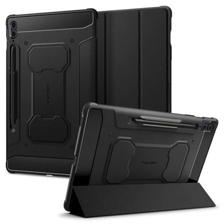 Spigen Rugged Armor Pro – Fodral för Samsung Galaxy Tab S9 FE+ 12,4" (Svart)