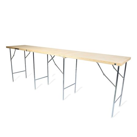 Tapetbord, 3-delat, 600x2970 mm, förlängningsben