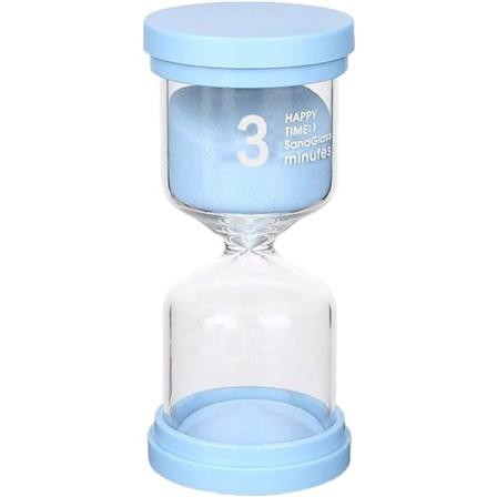 3 minutters timeglass for barn - sandglass timer for tannpuss, barnas tannbørstetimer, blå, tidshåndteringsassistent stue kontorinnredning 3 Minutes