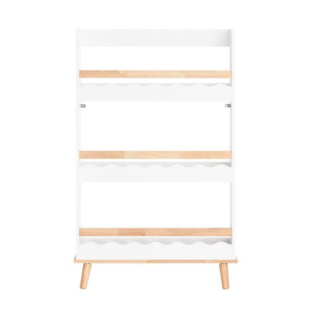 SoBuy Børnebibliotek med 3 hylder i hvid 73x15x120cm, moderne KMB77-W