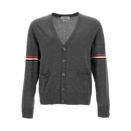 Thom Browne, Cardigans Szary, Mężczyzna, Rozmiar: L