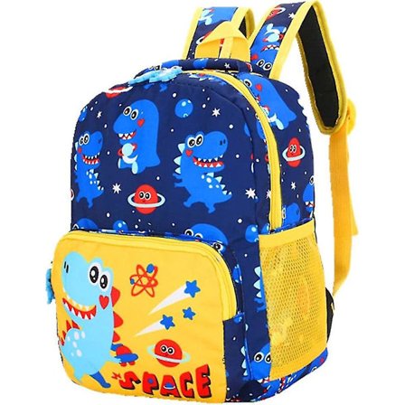 Barnehage Ryggsekk Reiseveske Barnehage Søt Tegneserie Skolesekk Ryggsekk Enhjørning Dinosaur Ryggsekk Bokveske For Jenter Gutter Baby (Blå Dinos