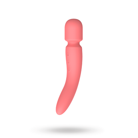 Dual-Sided Vibrating Warming Wand Pink - Sustainable Pleasure