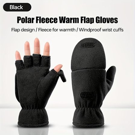 Termiske Vinterhandsker til Kvinder, Konvertible Fingerløse Fuld-Finger Elastisk Manchet