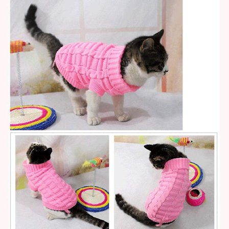 XSPink-Pet Katte Sweater Killingetøj til små katte