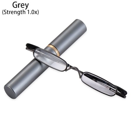 Smal Läsglasögon Slim Reading Glasses GRÅ STYRKA 1.0X