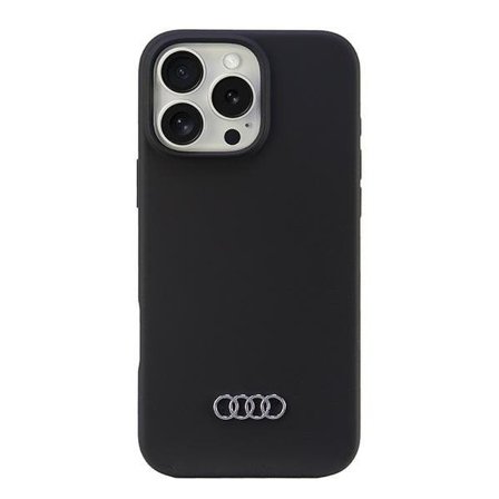 Audi silikoneetui iPhone 16 Pro Max 6,9" sort/sort hardcase AU-LSRIP16PM-Q3/D1-BK