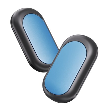 Magnetisk Split Håndvarmer | Mini USB Genopladelig 2000mAh *Royal Blue*