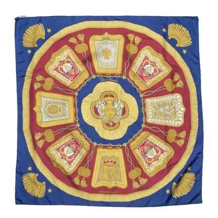 Hermès Vintage, Pre-owned Scarf Blauw, Dames, Maat:ONE Size
