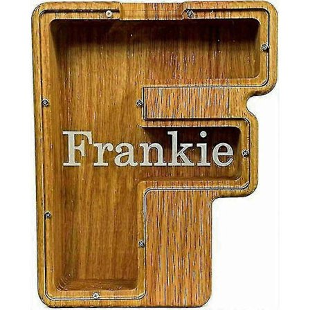 Træ Sparegris Sjov Bogstav/guitar Mønt Opsparing Pengeboks Børn Voksne Gave