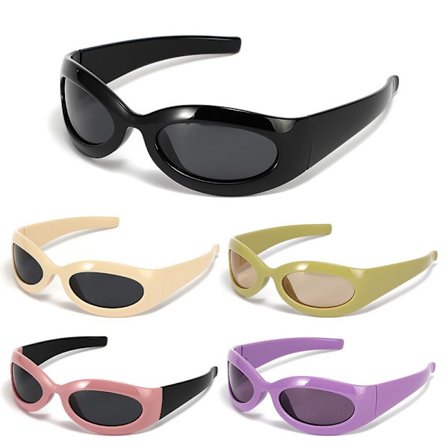 Vintage Punk Sports Damsolglasögon Mode Y2K Cat Eye Solglasögon