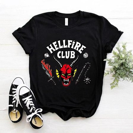 Unisex Hellfire Club Stranger Things T-skjorte Dame/Herre Langermet Topper 0619