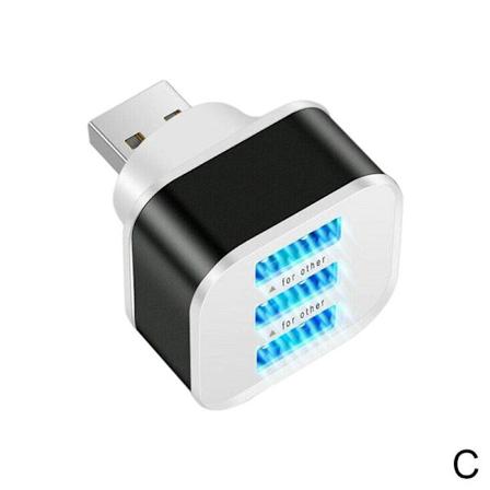 3-ports expanderladdare USB 3.0 hub splitteradapter för PC HOT black One-size